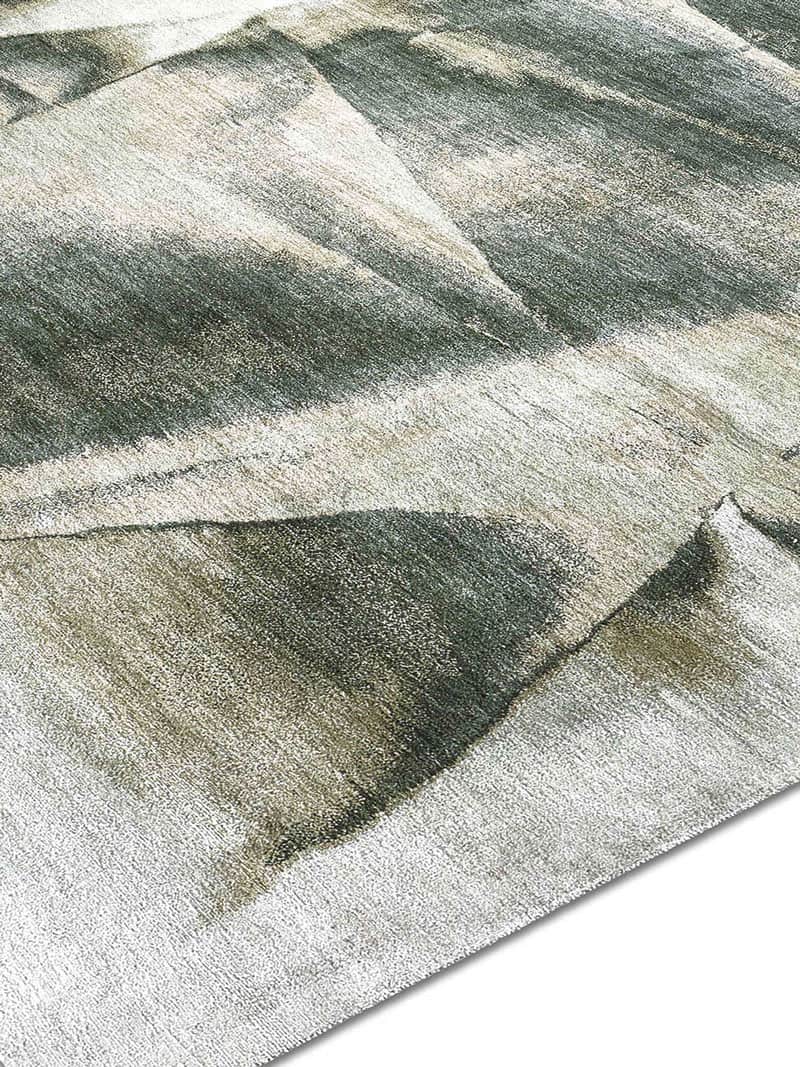 Olive Green Handwoven Luxury Rug