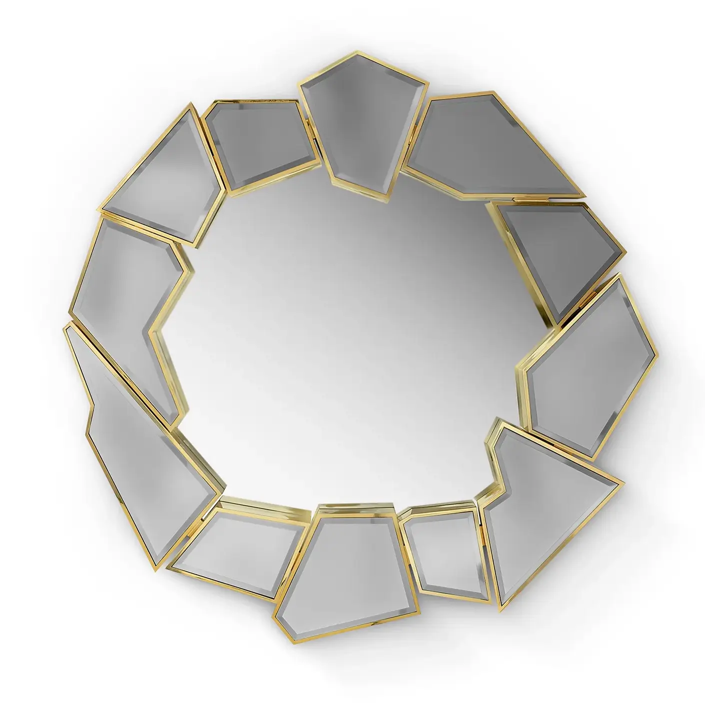Fracture Round Mirror