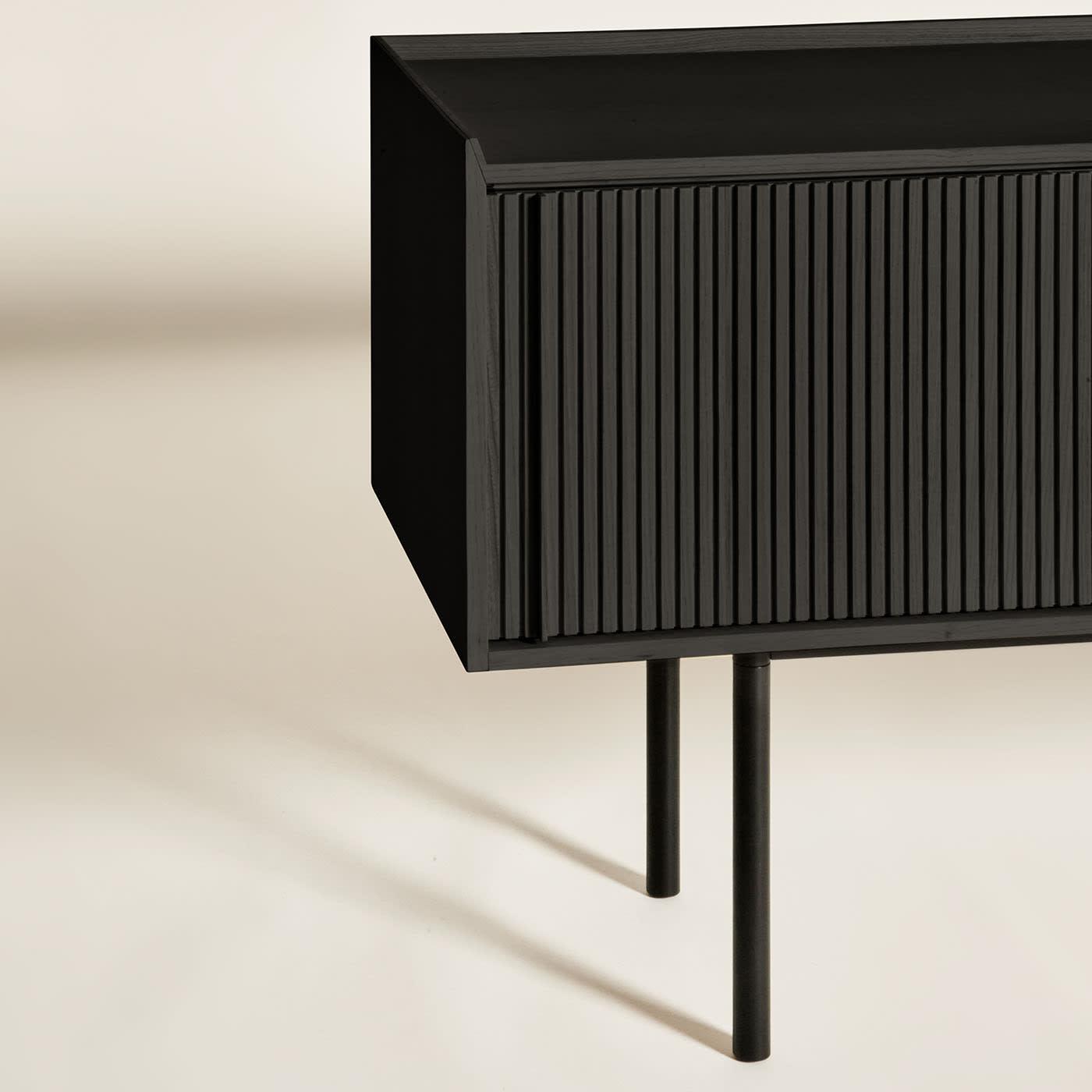 Sipario High Black Two-Doors Modern Sideboard