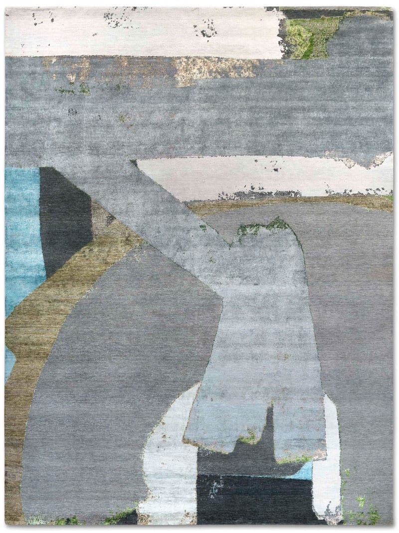 Green Rust Hand-Woven Exquisite Rug