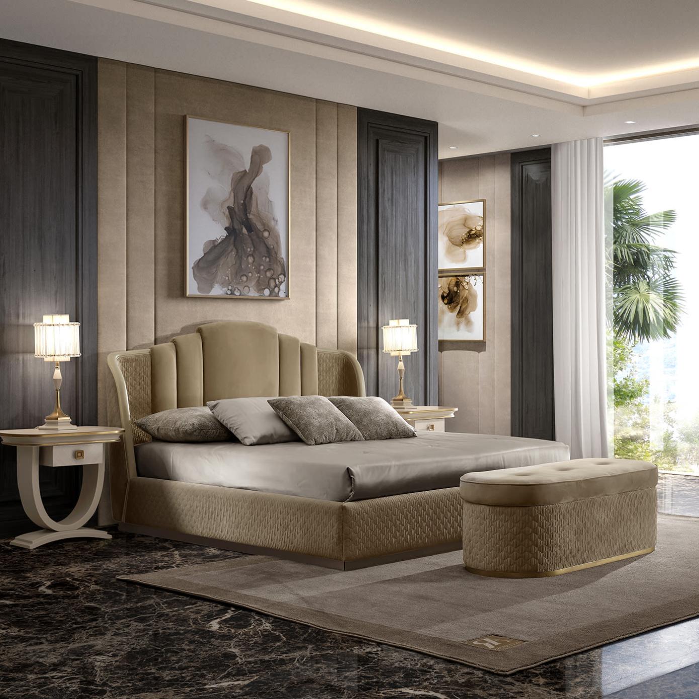 Beige Luxury Bed