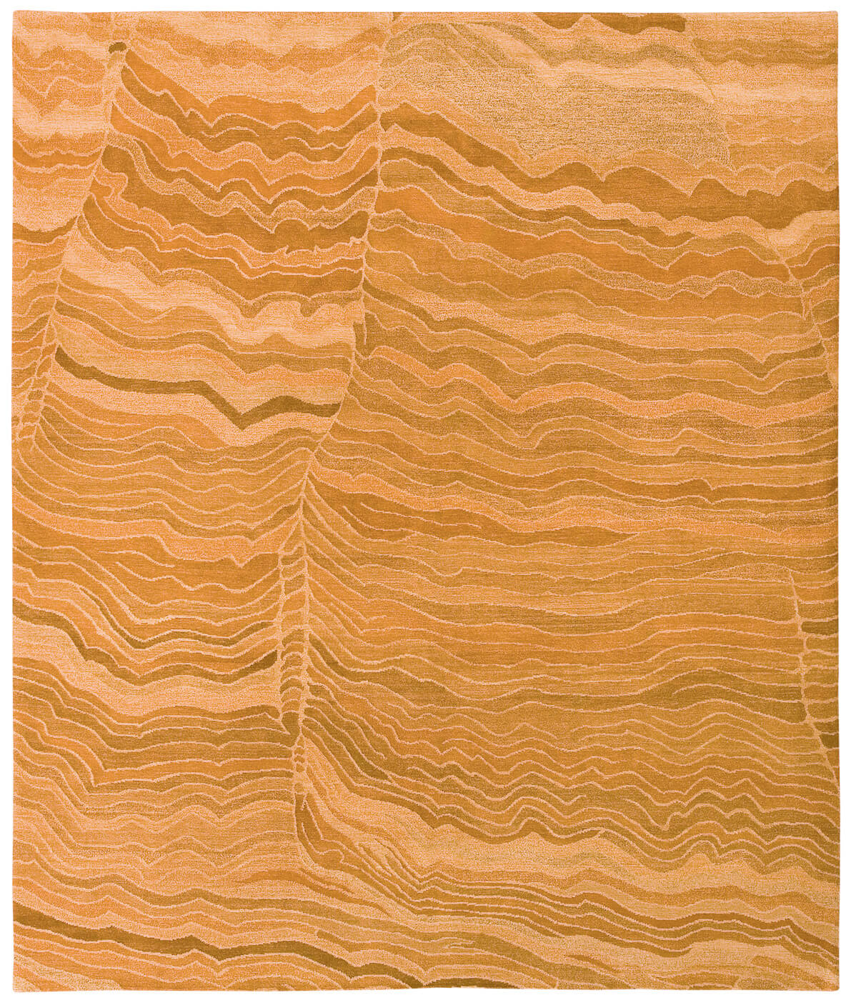 Hand-woven Wool Gold Luxury Rug ☞ Size: 250 x 300 cm