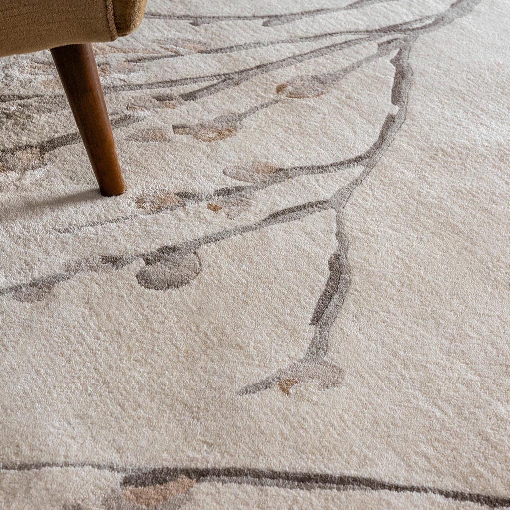 Willow Branch Dove Grey Rug | Size: 250 x 350 cm