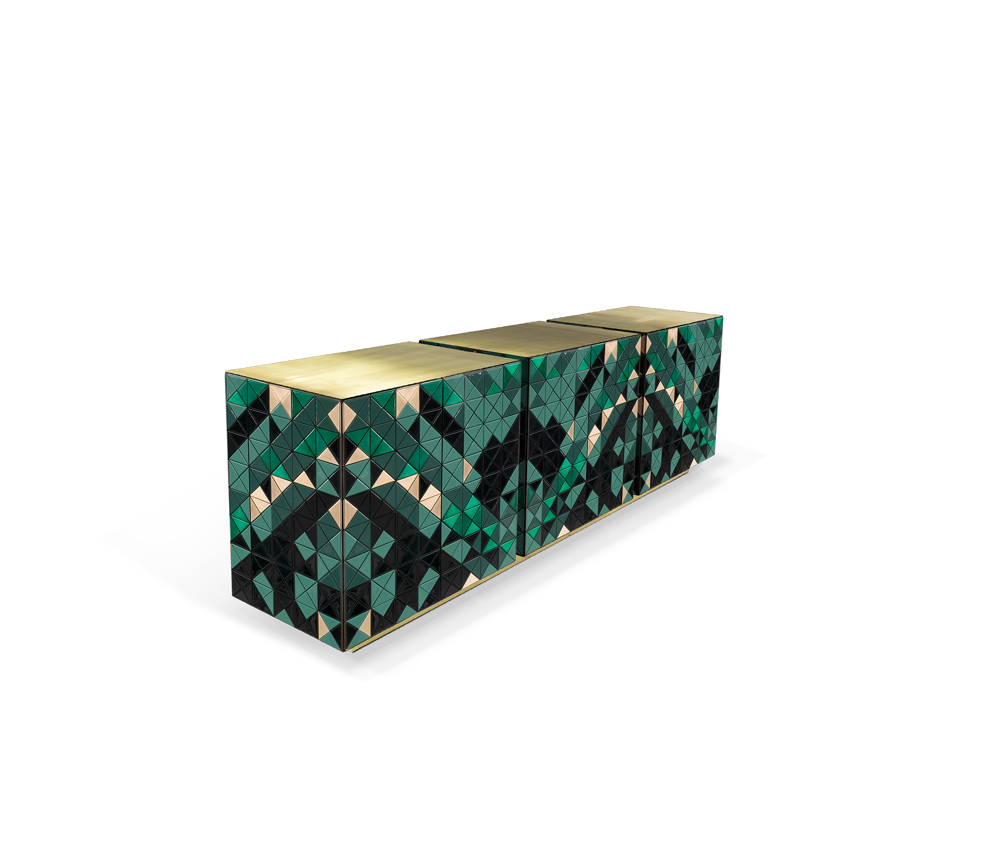 Mosaic Green Artisanal Sideboard