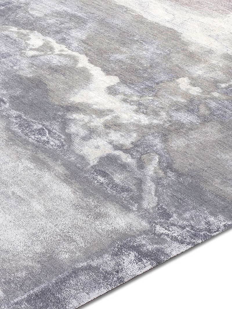 Clouds Light Grey Luxury Handwoven Rug