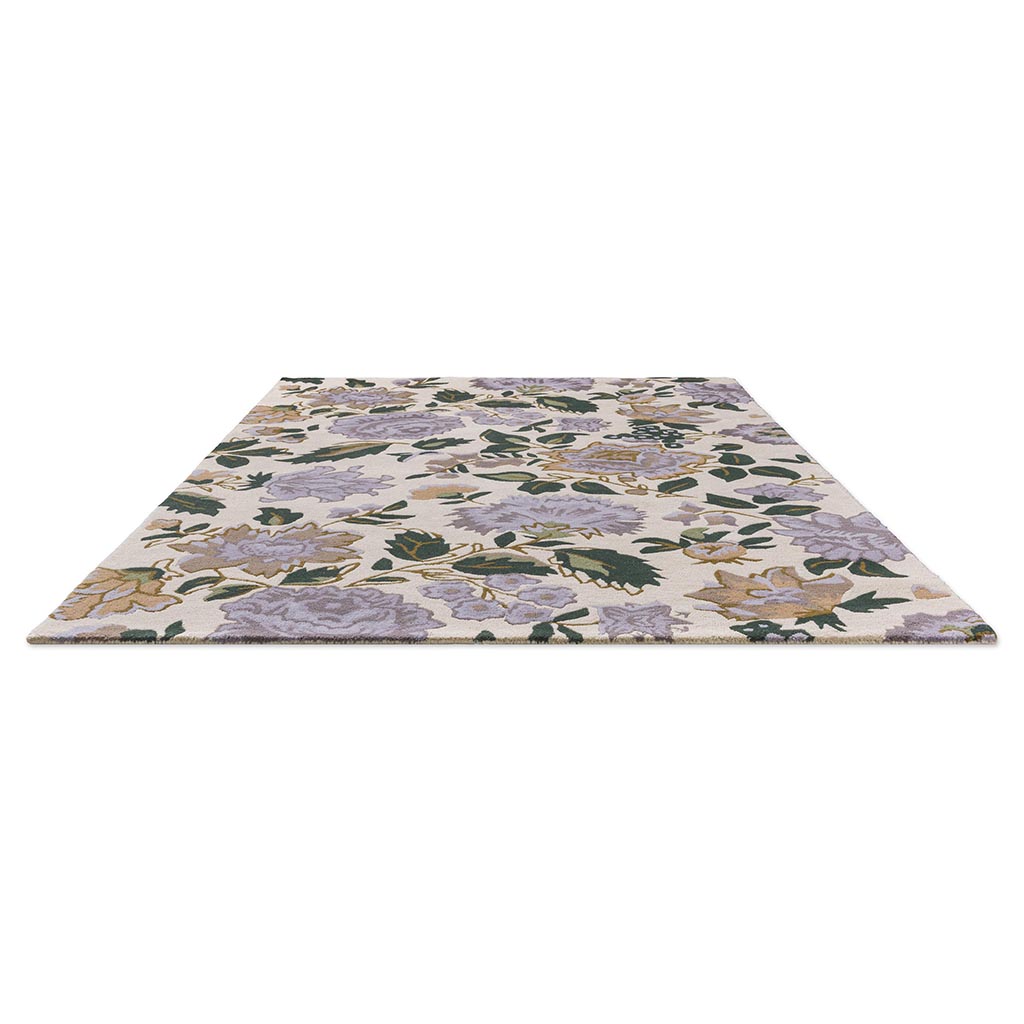 Botanical Floral Heather Purple Rug | Size: 140 x 200 cm