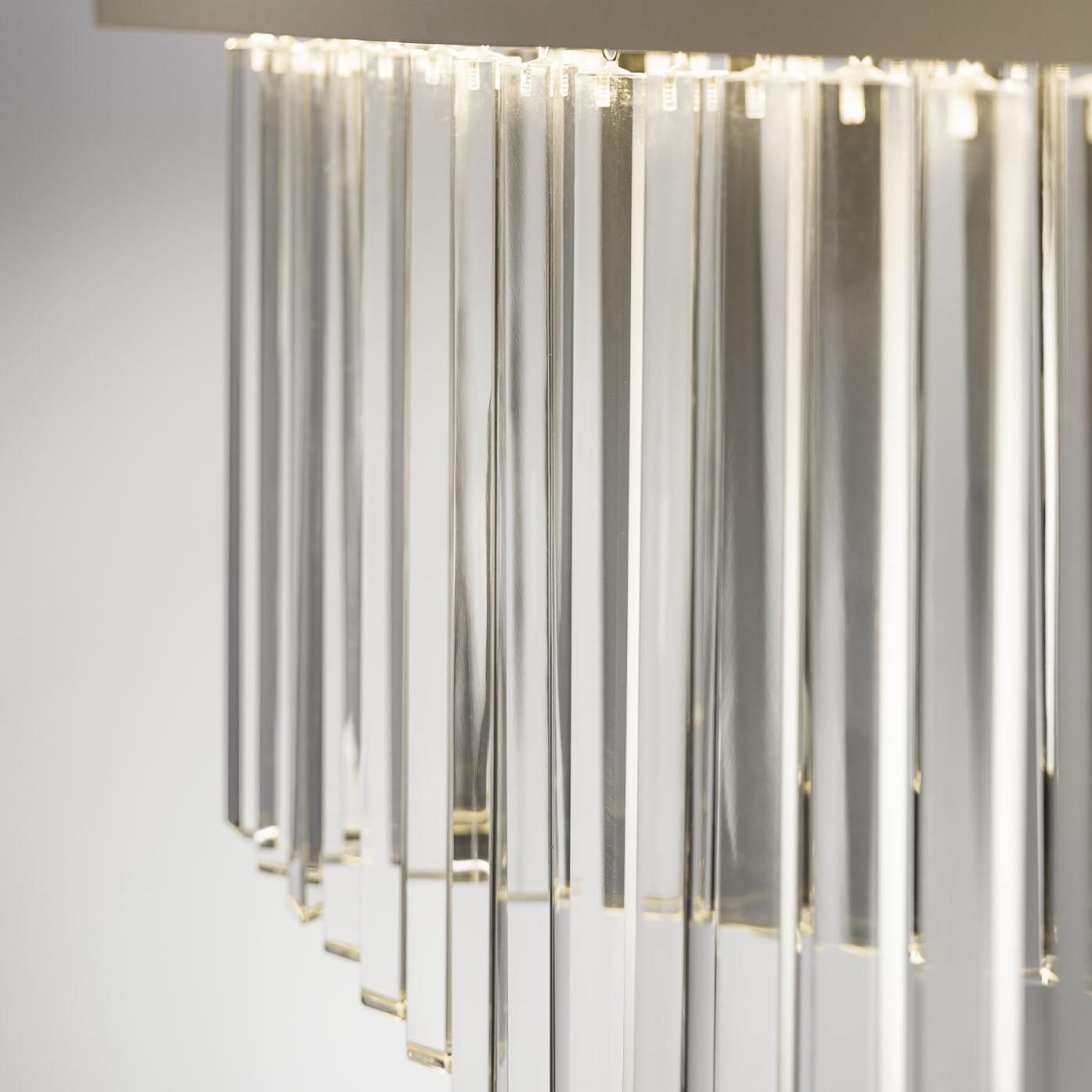 Small Rhombus Transparent Glass Chandelier