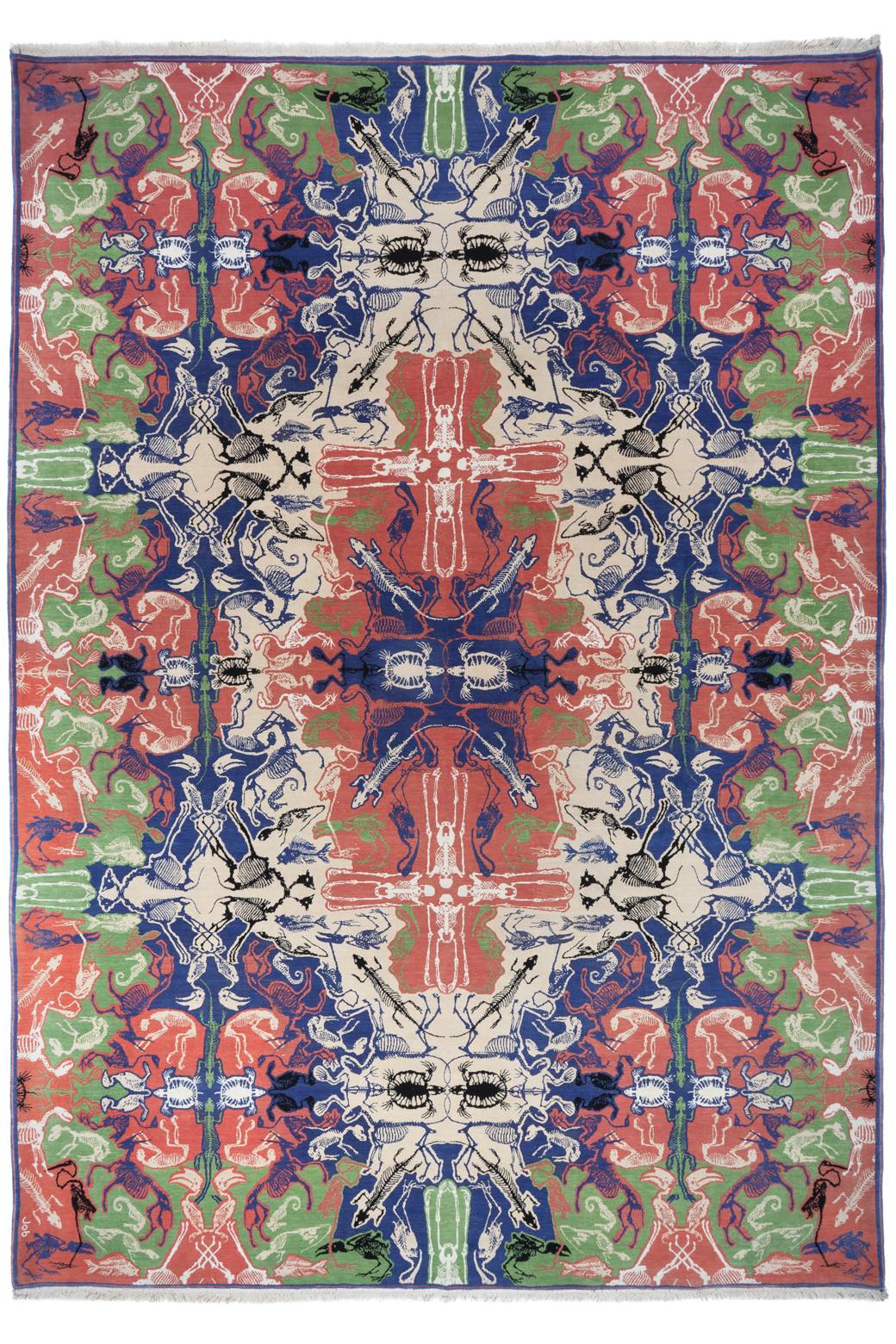 Perished Persian Wool Rug