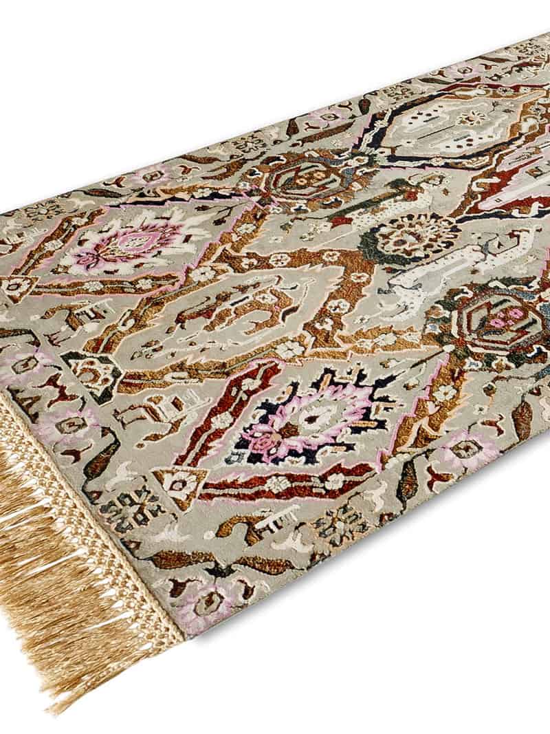 KavaBagh Green Wool & Silk Rug