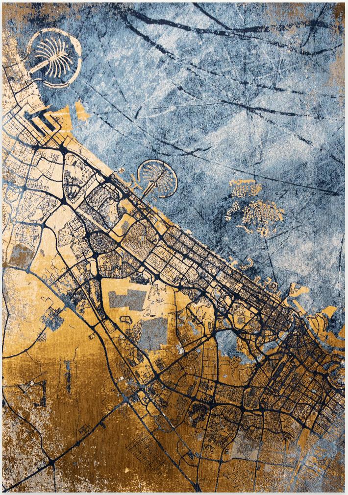 Luxurious Gold Area Rug | Size: 240 x 340 cm