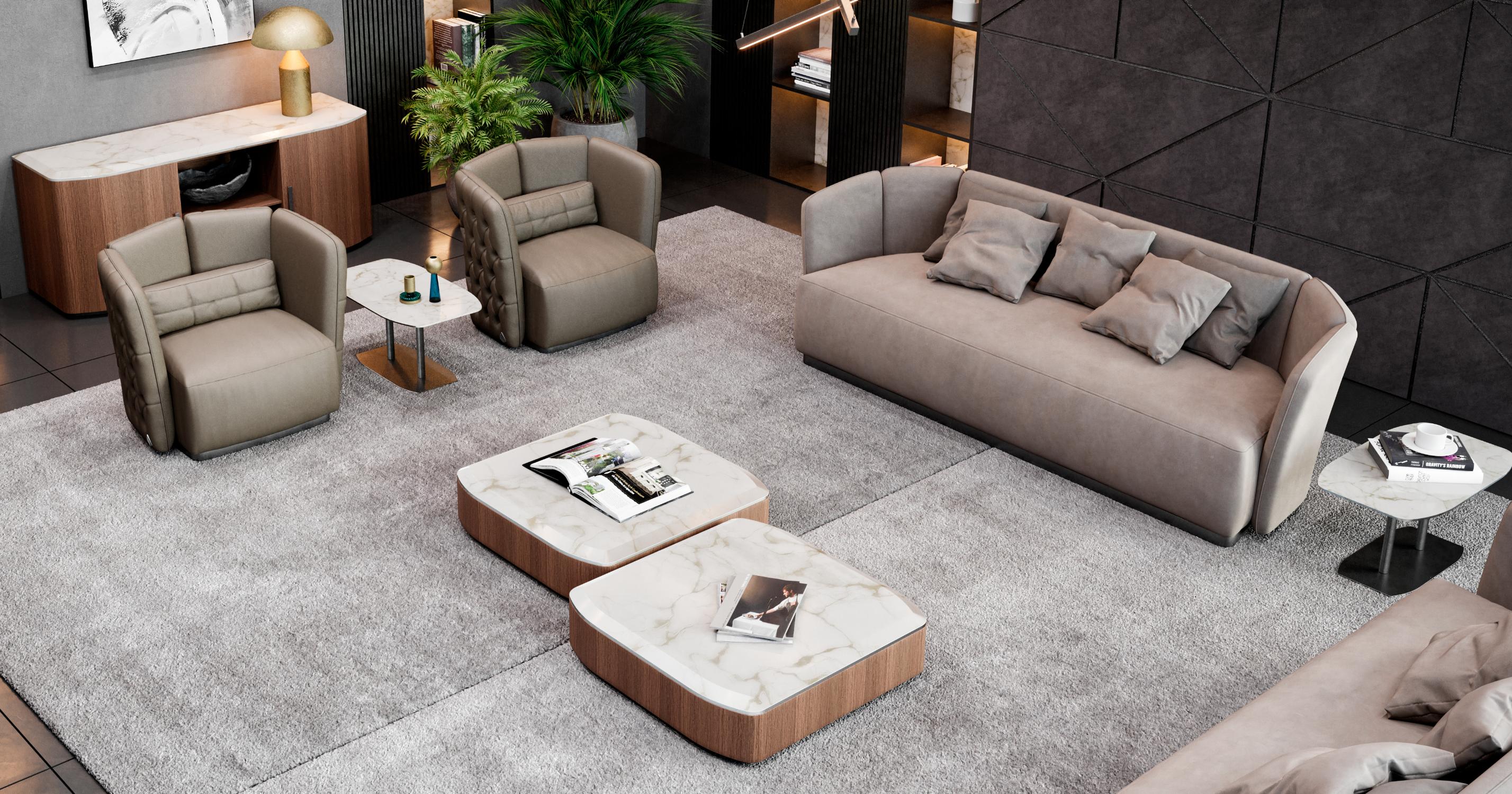 Donald Marble Artisan Coffee Table