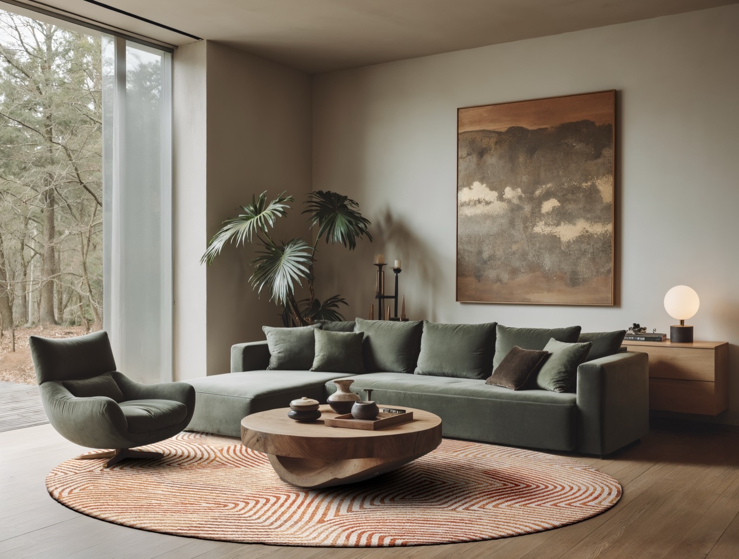 Natural Beige Round Rug | Size: Ø 140 cm