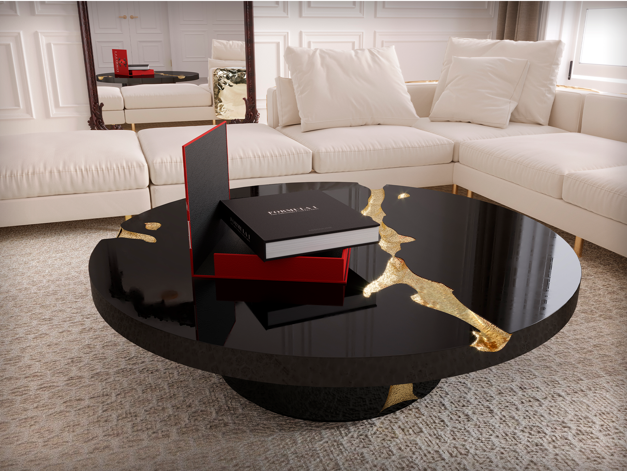 Black 3-Piece Coffee Table Set | Configuration: Big