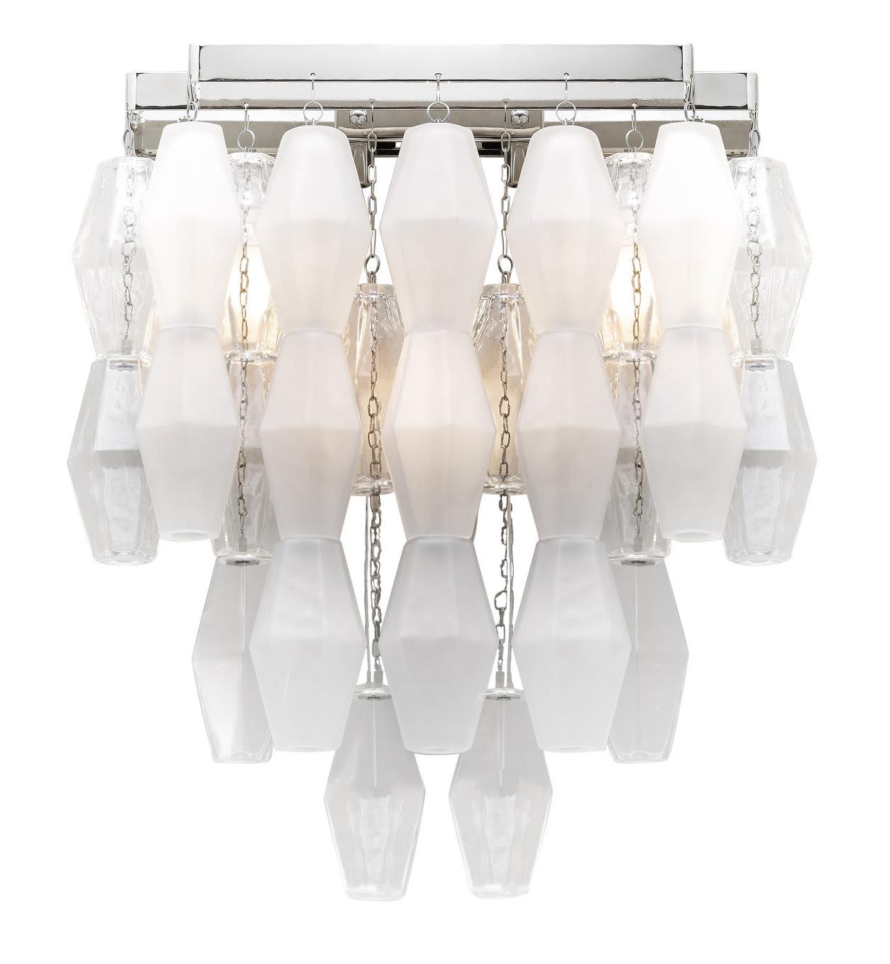 Polished Nickel Murano Wall Sconce