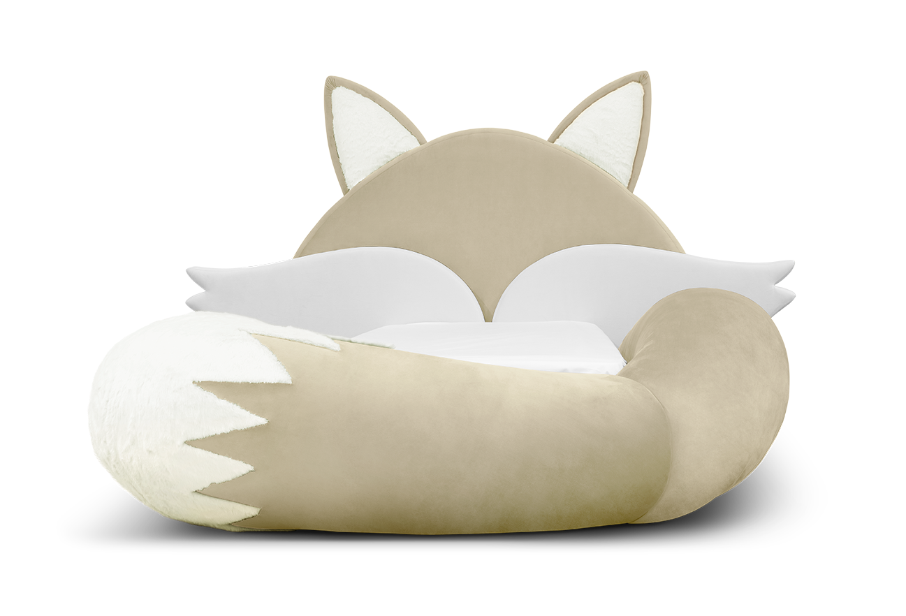 Fox Cream Kids Bed | Mattress Size: 90 x 190 cm