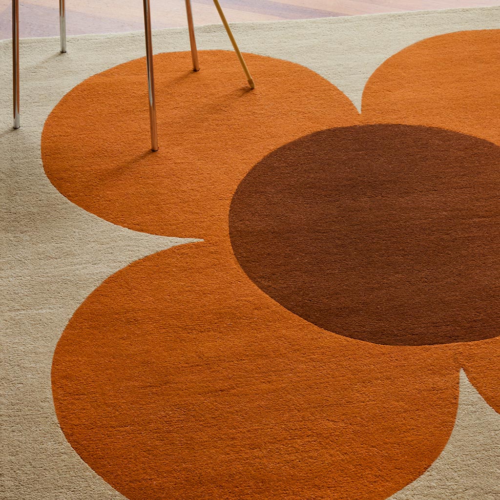 Flower Pumpkin / Ecru Rug