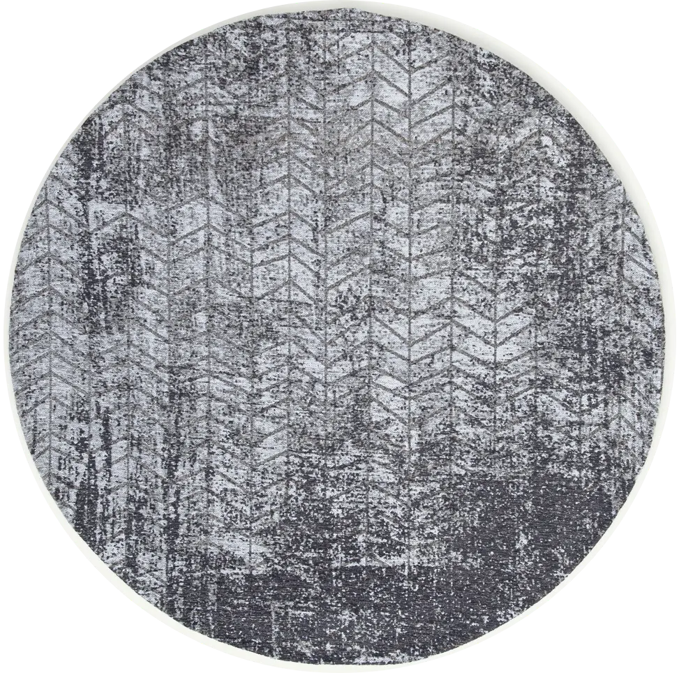 Black and White Contrast Round Rug | Size: Ø 140 cm