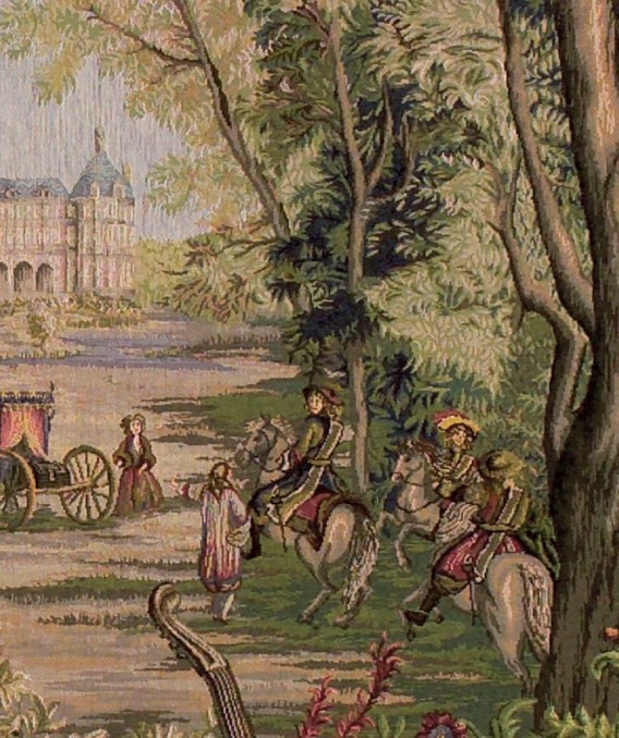 Greenery at the Castle (Square) Woven Tapestry