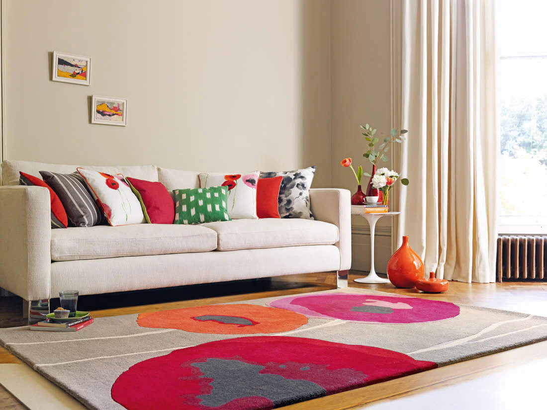 Poppies Handwoven Wool Rug | Size: 250 x 350 cm