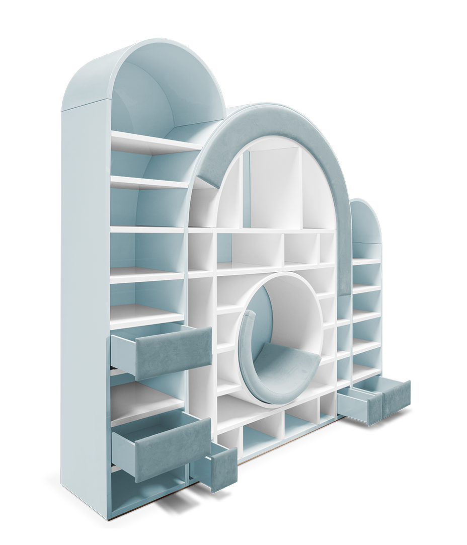 Bubble Gum Blue Bookcase