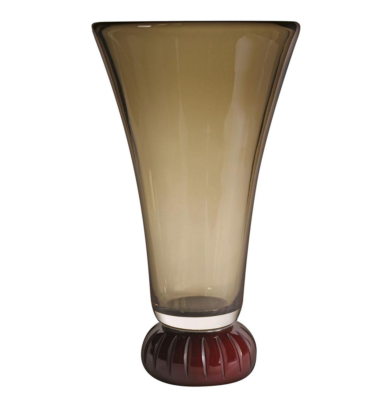 Mouth-Blown Italian Glass Vase