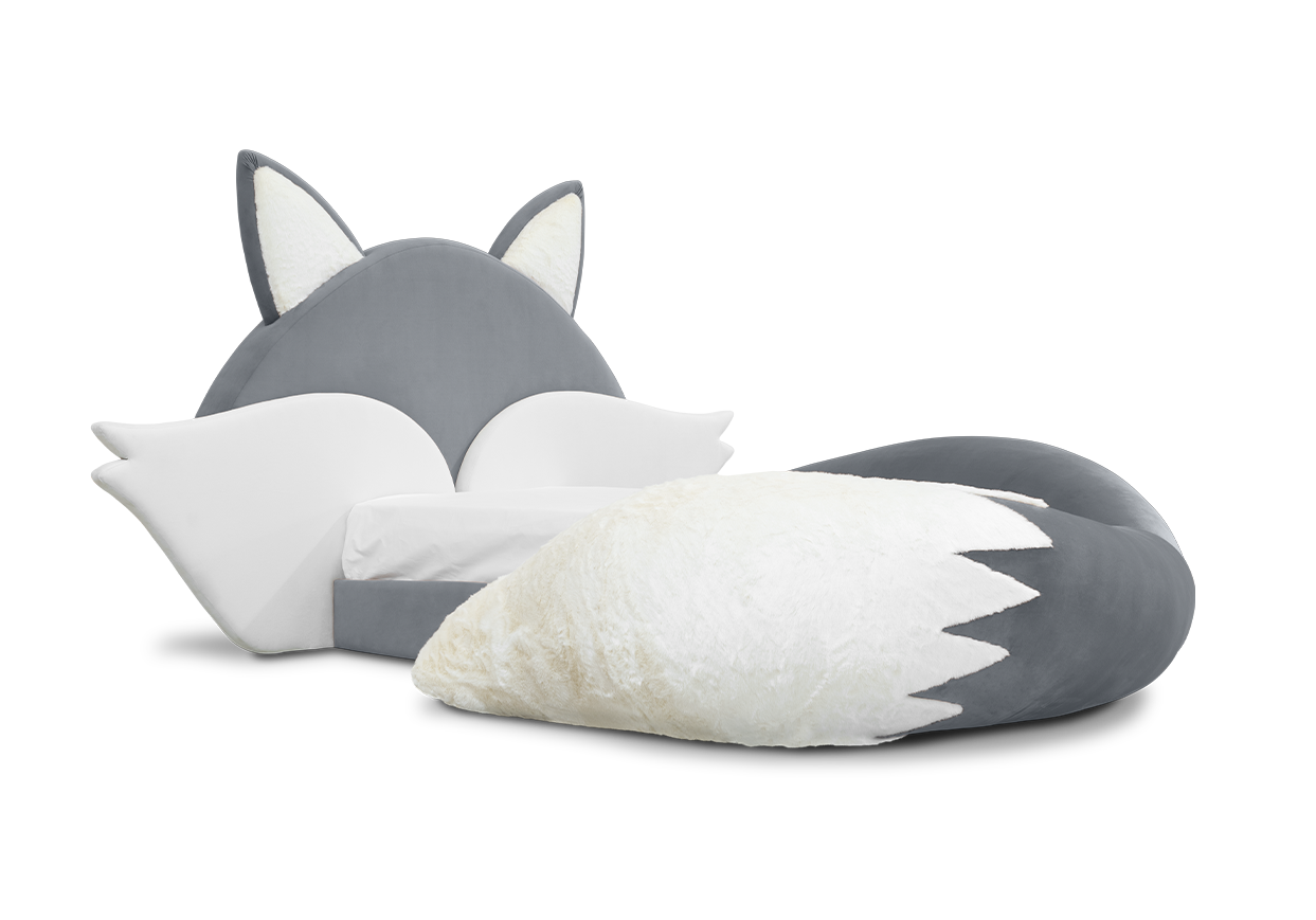 Fox Grey Kids Bed