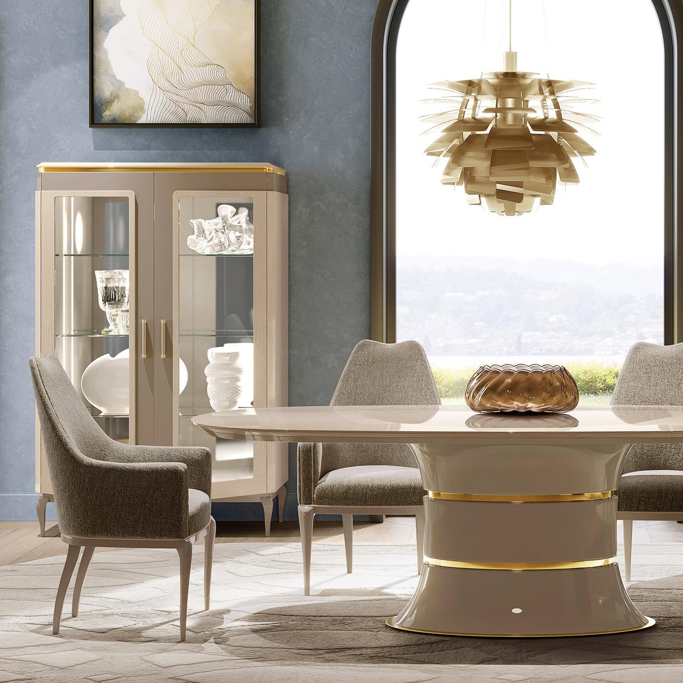 Ivory Oval Luxury Coffee Table