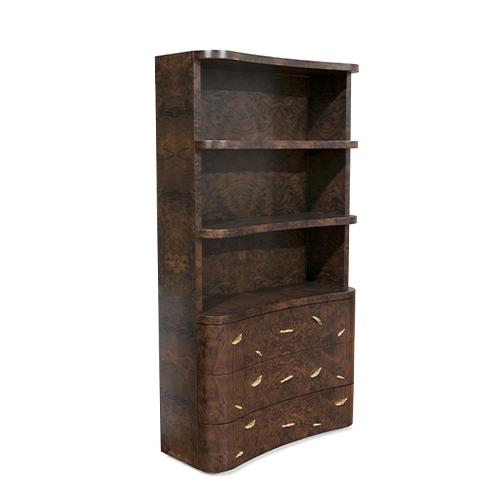 Designer Wood Open Bookcase