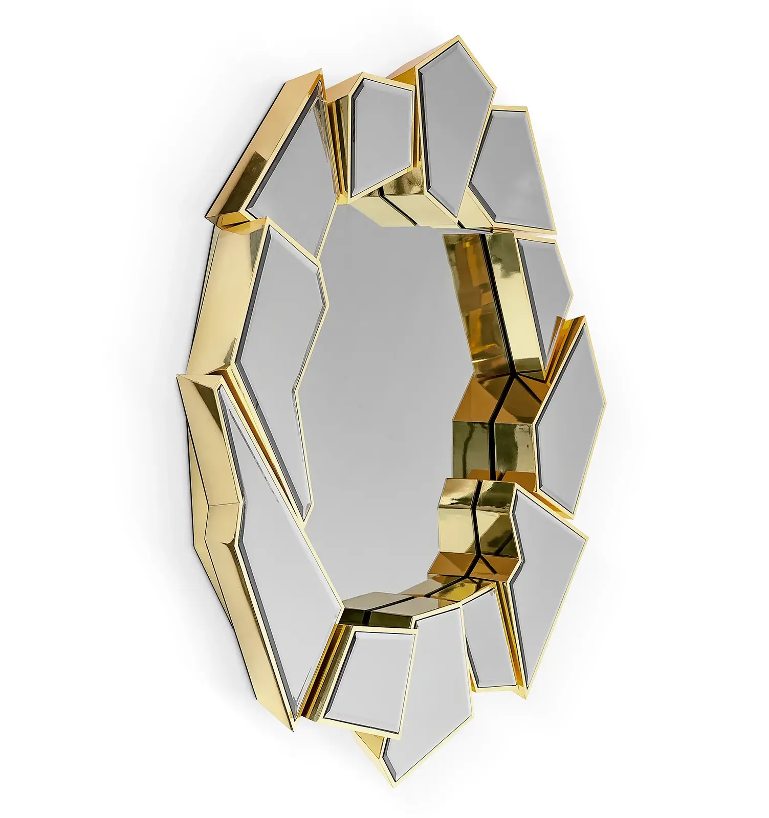 Fracture Round Mirror