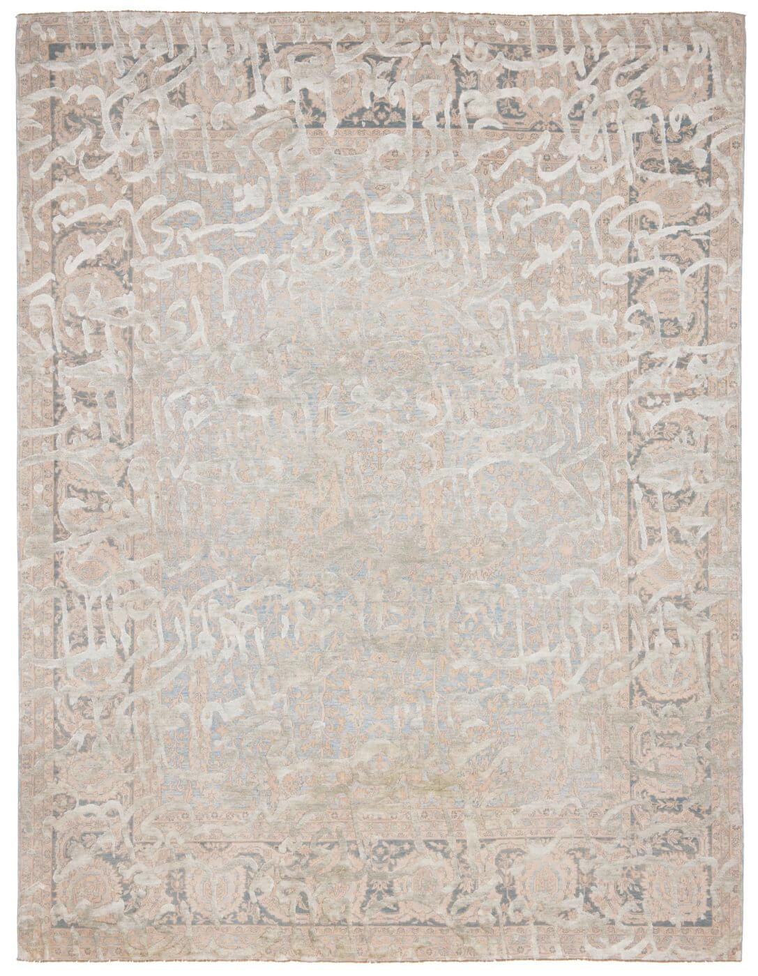 Tabriz Hand Knotted Silver Luxury Rug