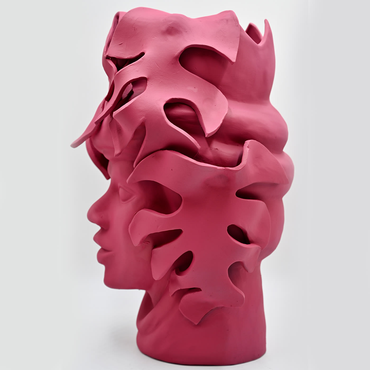 Soft Pink Moor's Head Sculpture