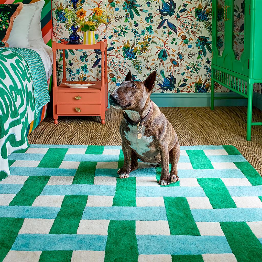 Woven Emerald/Aquamarine Rug | Size: 170 x 240 cm