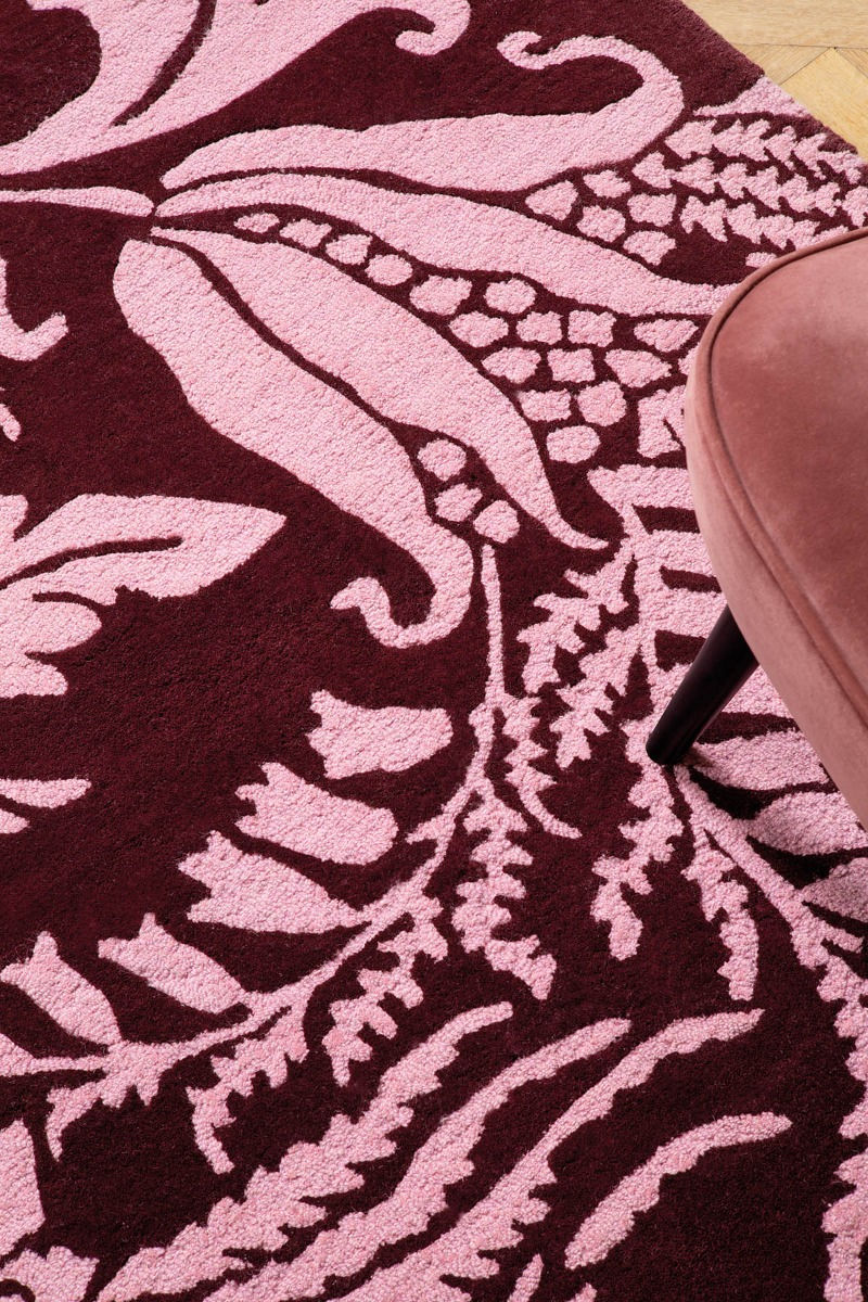 Baroque Pink Designer Rug | Size: 140 x 200 cm