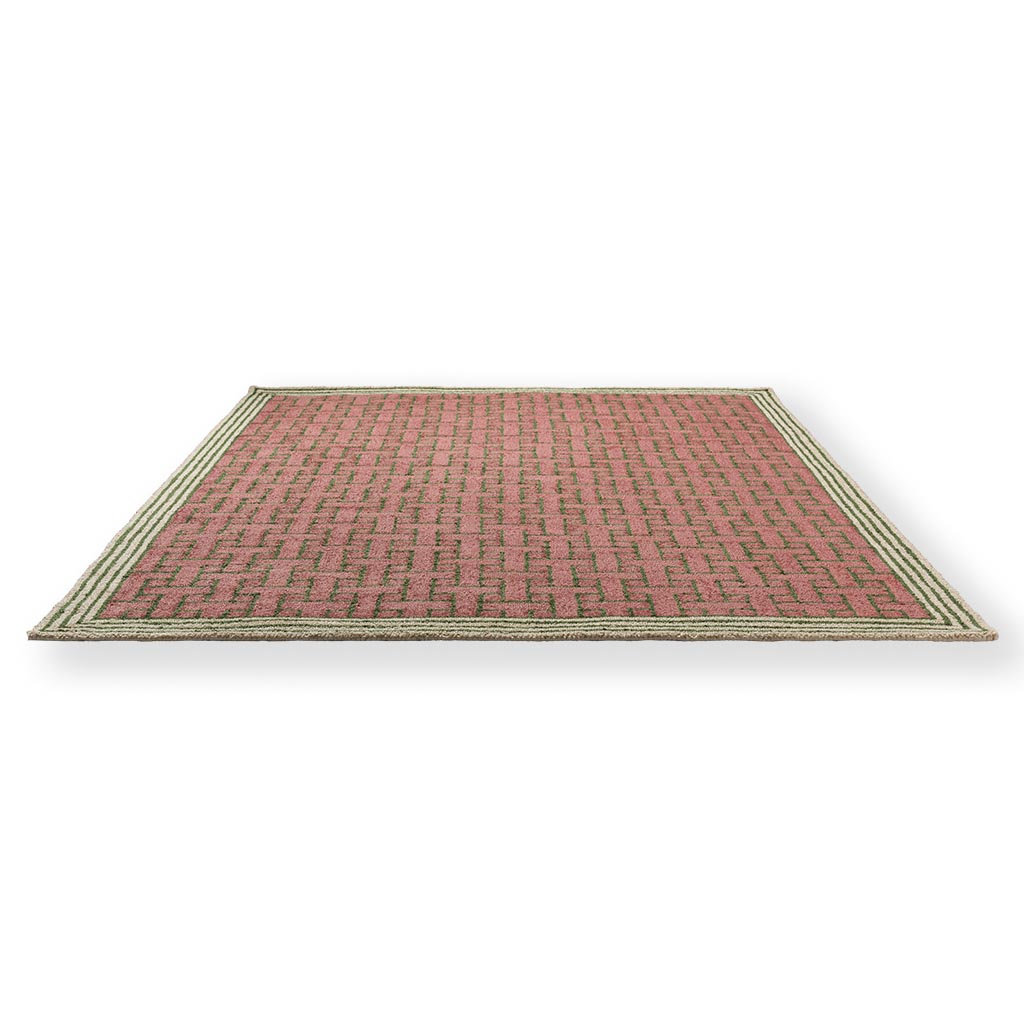 Monogram Pink Rug For Outdoor Use