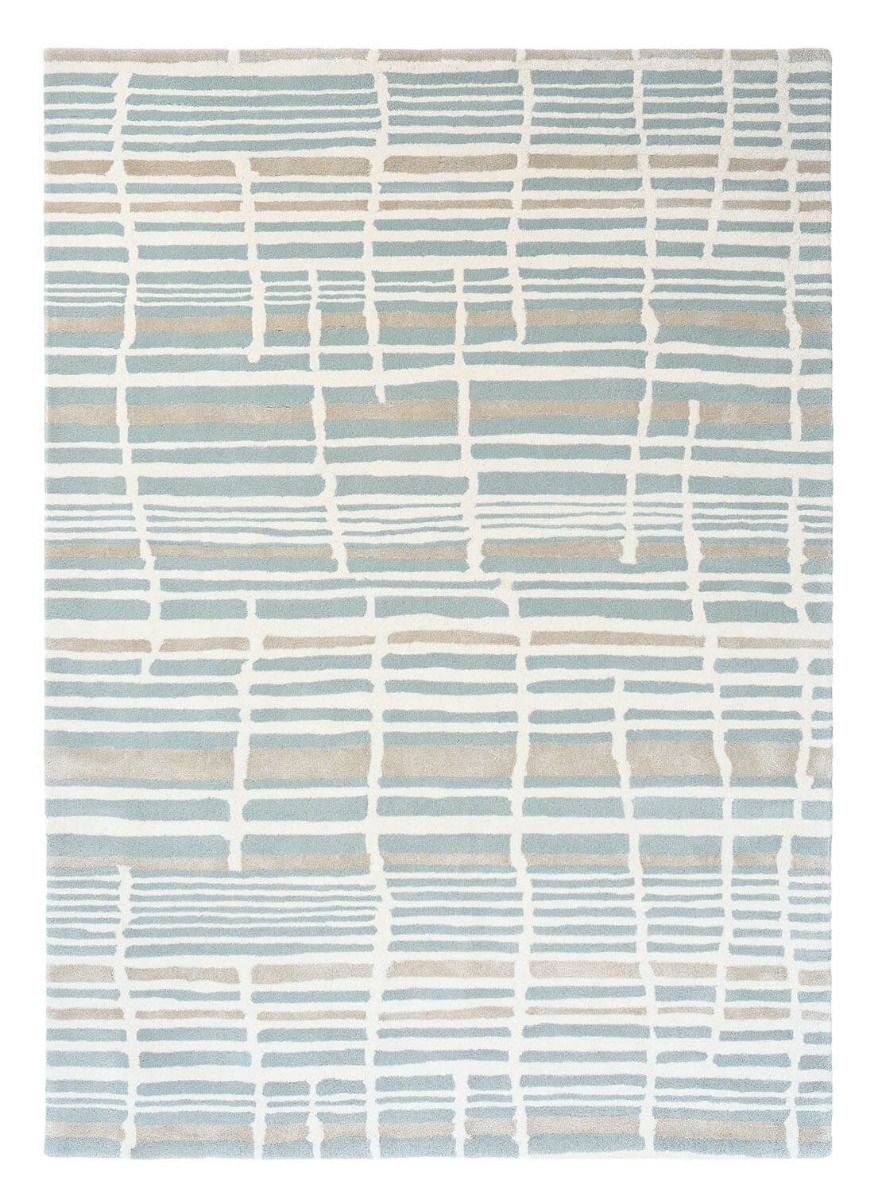 Hand Woven Stripe Jade Rug | Size: 200 x 280 cm