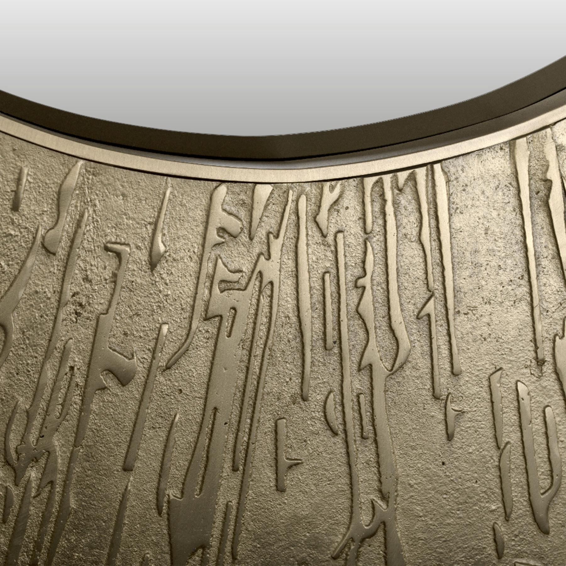 Round Brass Accent Bold Mirror