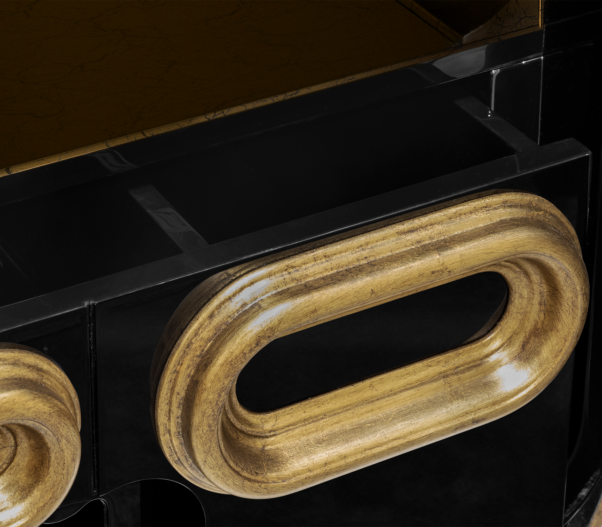 Ellipse Antique Designer Sideboard