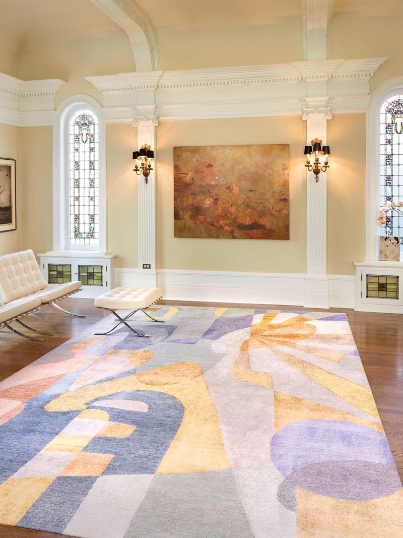 Pastel Mint Hand-Knotted Wool / Silk Rug | Size: 305 x 427 cm