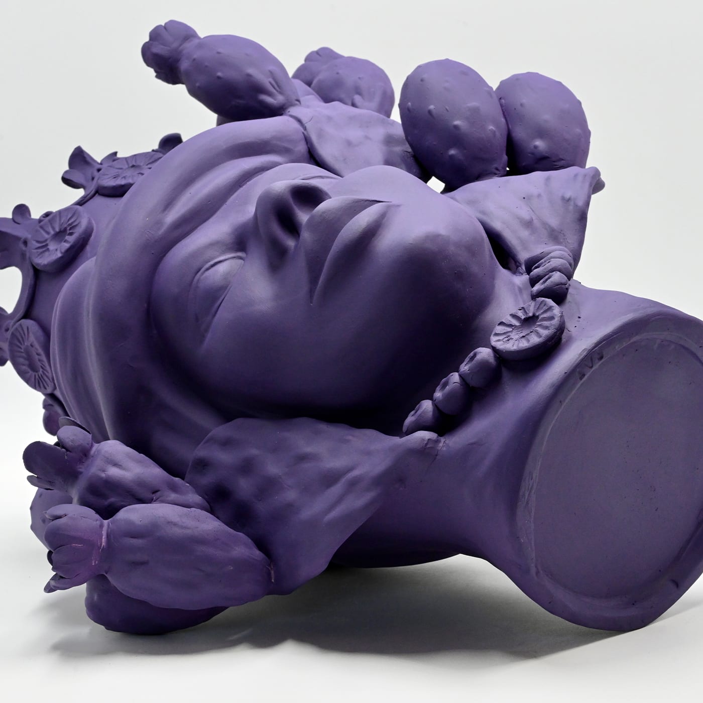 Violet Handcrafted Moor's Head Sculpture from Italy