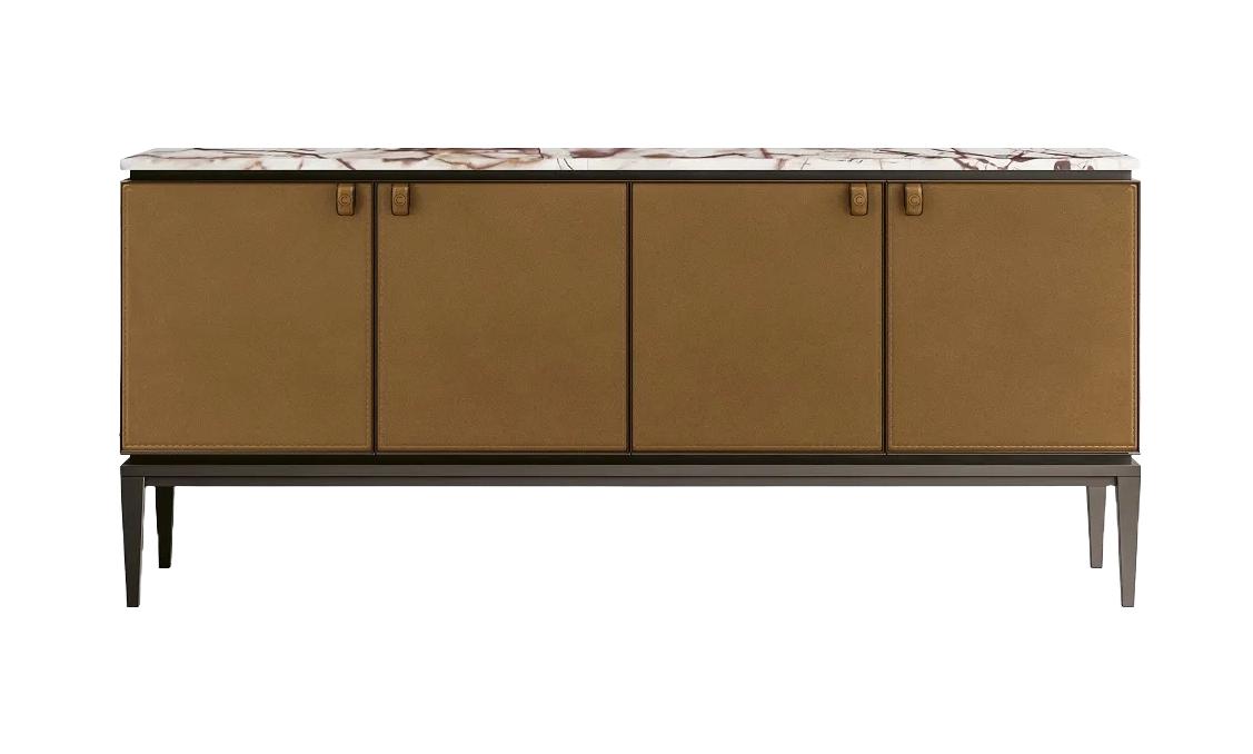 Industrial Chic Metal-Top Sideboard
