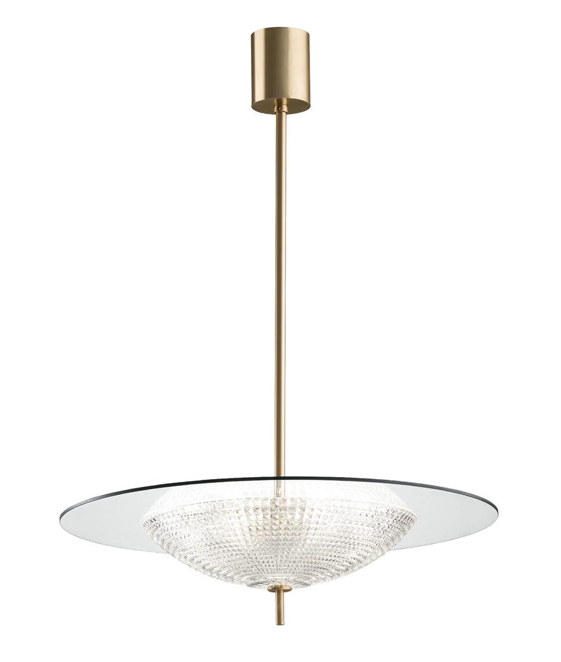 Contemporary Glass & Crystal Pendant