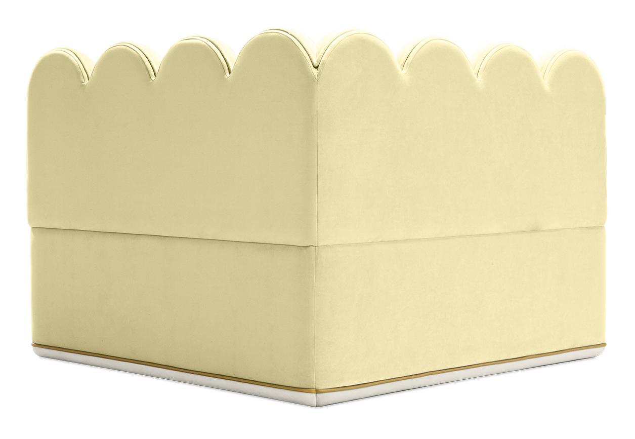 Fluffy Cloud Yellow Sofa