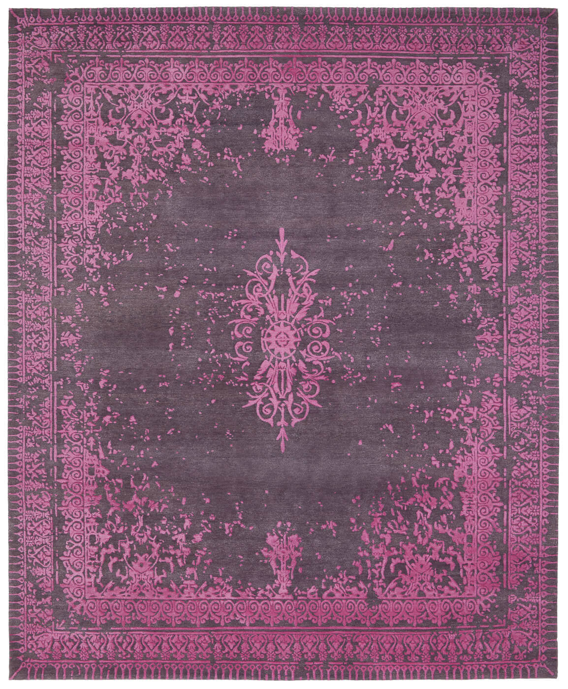 Hand-woven Luxury Rug Ferrara Pink ☞ Size: 250 x 300 cm
