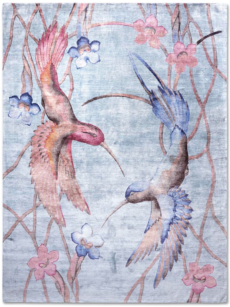 Hummingbirds Handmade Luxury Rug