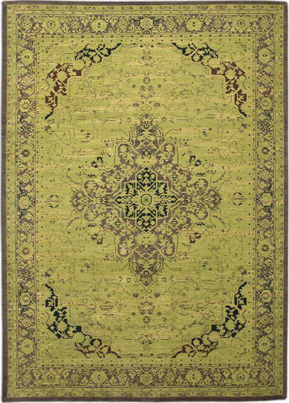 Heriz Olive Rug by Louis de Poortere | Size: 230 x 230 cm