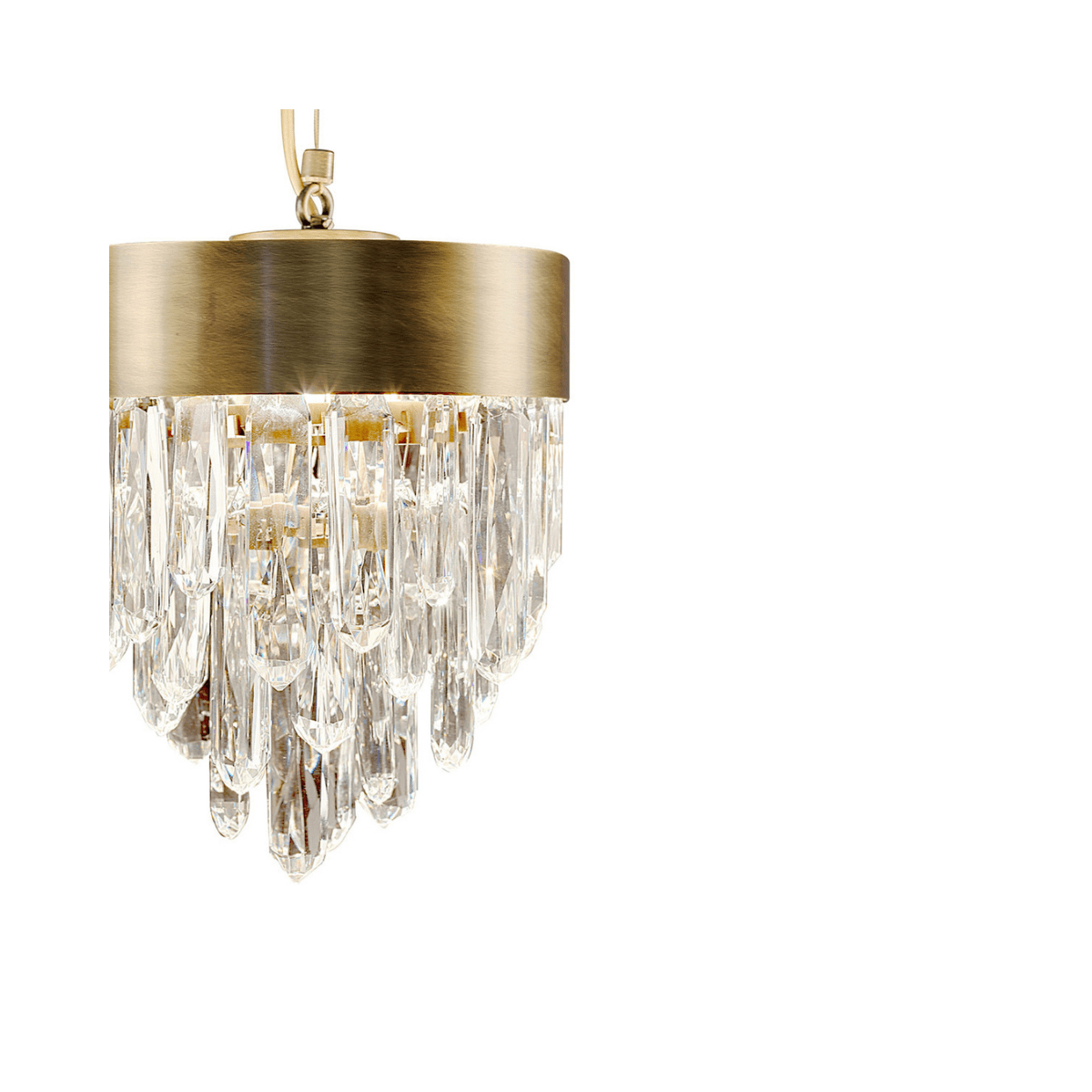 Brass Teardrop Elegant Pendant Light