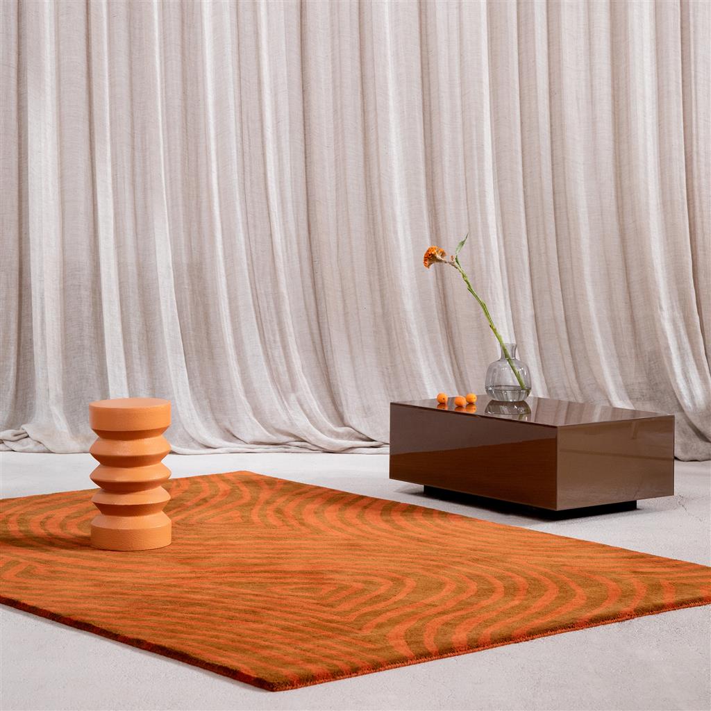 Groove Burnt Orange Rug | Size: 200 x 300 cm