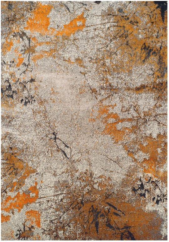 Yellow Abstract VIntage Indoor Rug