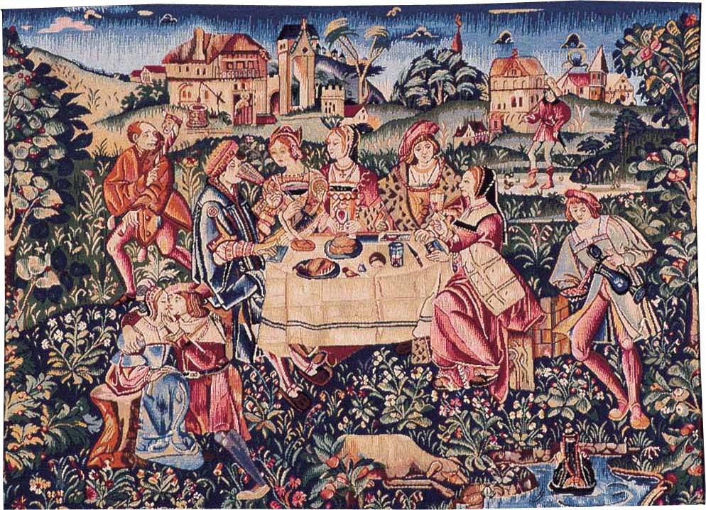 The Afternoon Tea Tapestry without Border | Size: 75 x 100 cm