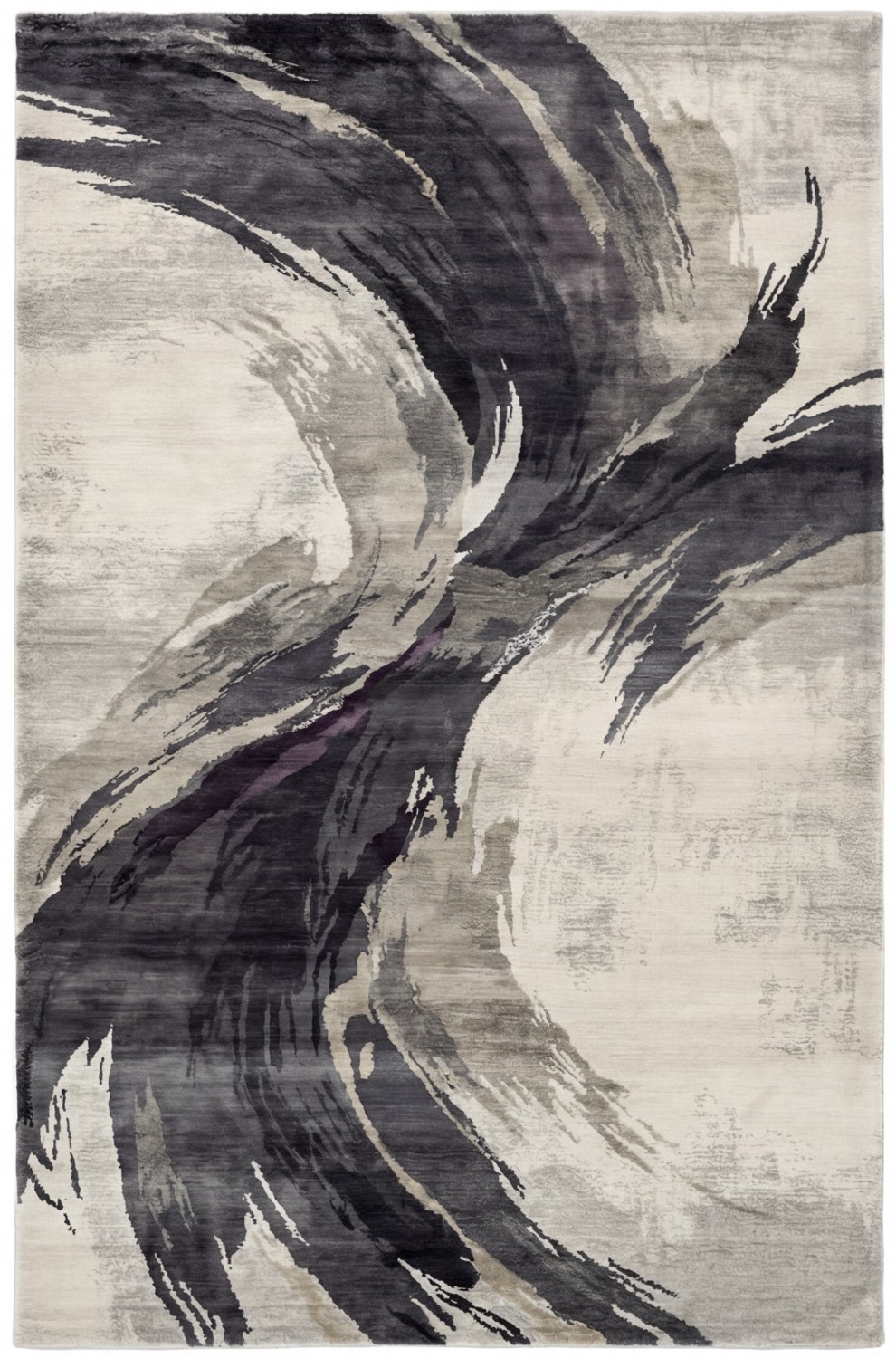 Ink Motion Handwoven Rug